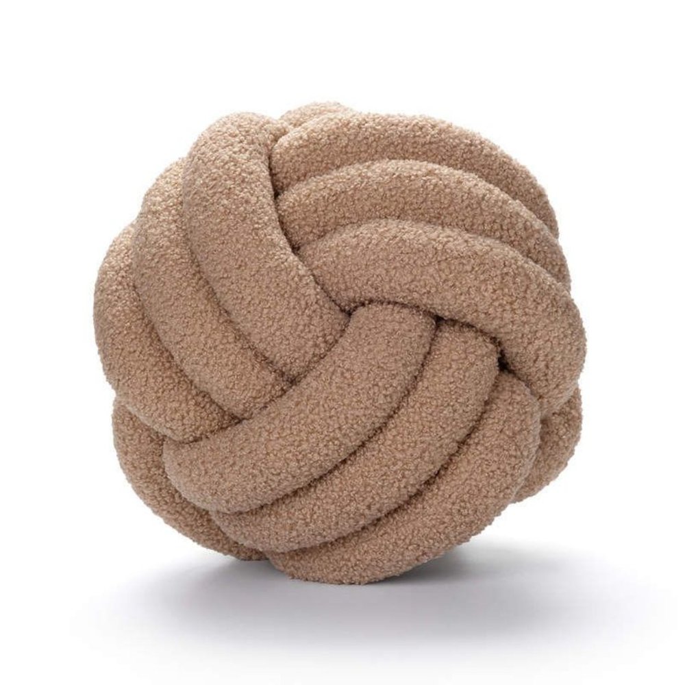 Virago Knot Pillow Ball 13.8 and 11 inches - Creme
